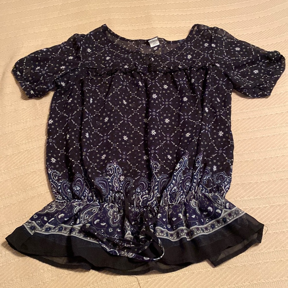 Thx thanx collection short sleeve blouse paisley floral